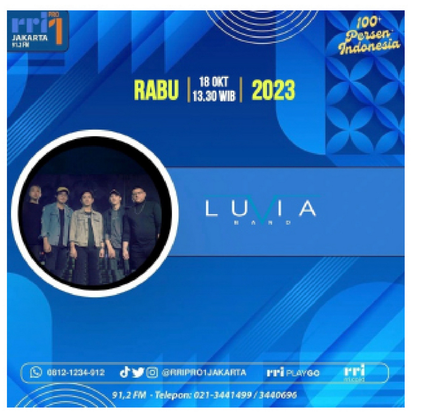 Luvia Band Visit Radio RRI Pro 1 Jakarta