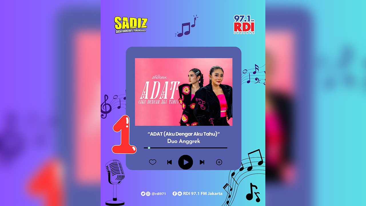 Lagu ADAT Aku Dengar Aku Tahu Duo Anggrek Raih Posisi 1 di RDI 97.1 FM