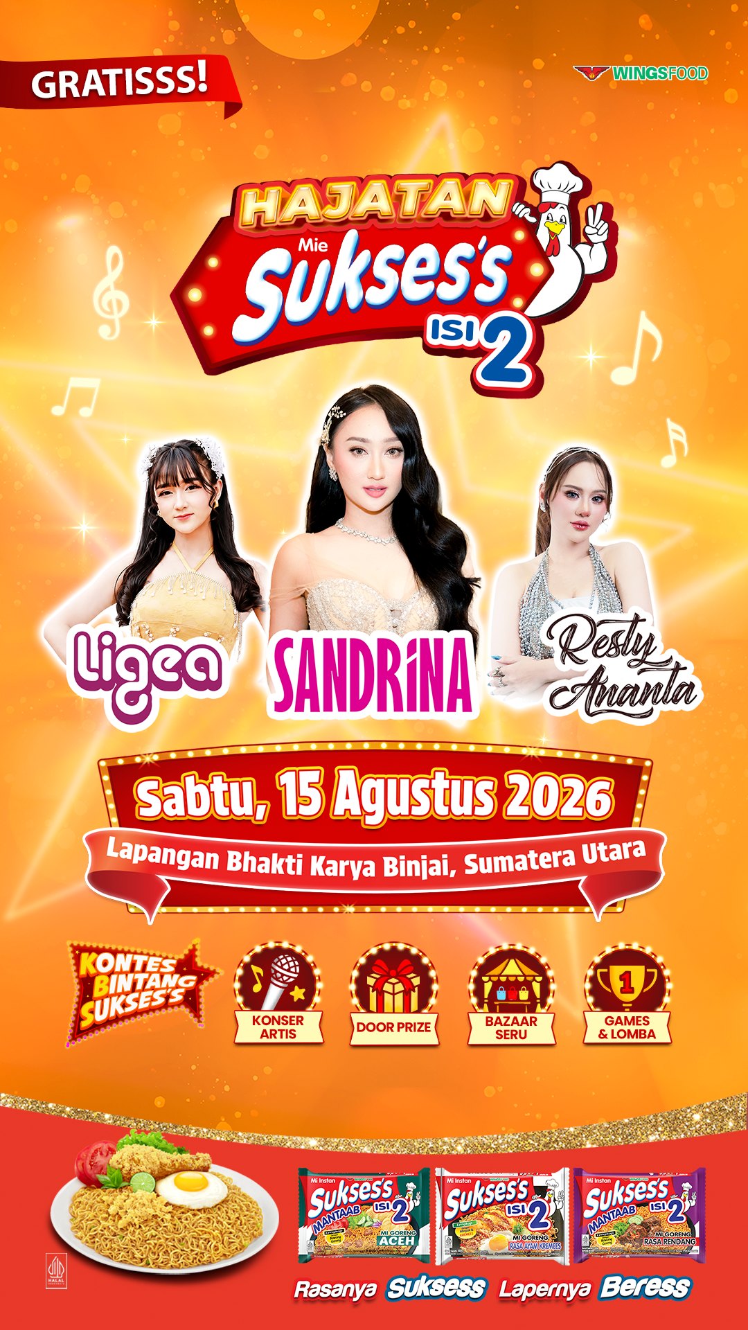 [OFF AIR] Hajatan mie Sukses’s isi 2 – Sandrina, Resty Ananta, Ligea