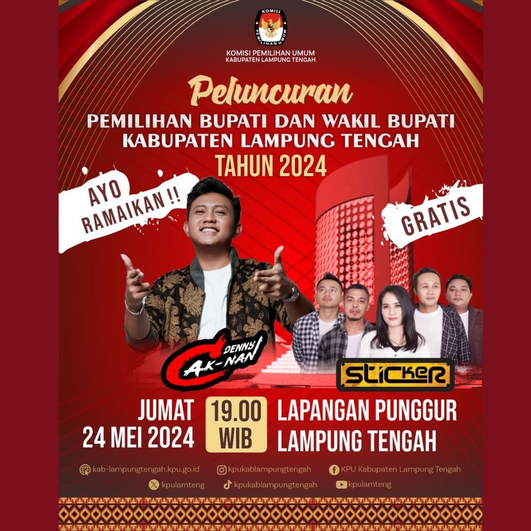 Pilkada Kabupaten Lampung Tengah 2024 - Sticker